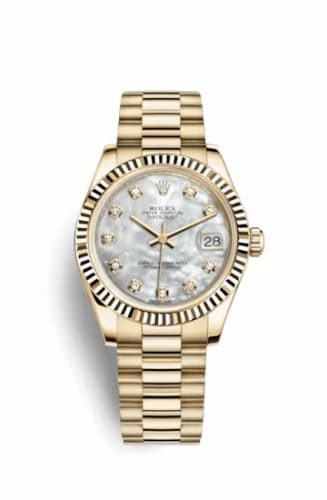 Rolex Datejust 31 Yellow Gold Fluted / President / MOP 178278-0010 — фото часов Rolex Datejust 31 Yellow Gold Fluted / President / MOP 178278-0010 — фото часов