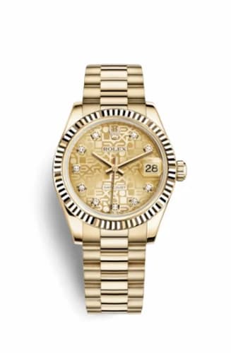 Rolex Datejust 31 Yellow Gold Fluted / President / Champagne Computer 178278-0021 — фото часов Rolex Datejust 31 Yellow Gold Fluted / President / Champagne Computer 178278-0021 — фото часов
