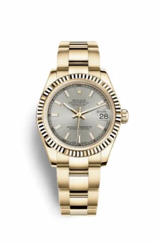 Rolex Datejust 31 Yellow Gold Fluted / Oyster / Silver 178278-0034 — фото часов Rolex Datejust 31 Yellow Gold Fluted / Oyster / Silver 178278-0034 — фото часов