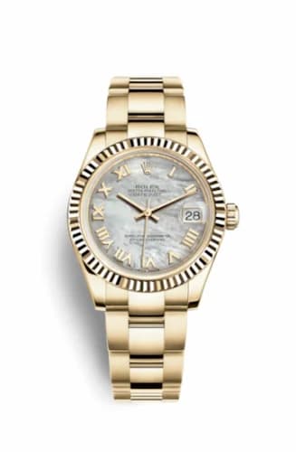 Rolex Datejust 31 Yellow Gold Fluted / Oyster / MOP Roman 178278-0041 — фото часов Rolex Datejust 31 Yellow Gold Fluted / Oyster / MOP Roman 178278-0041 — фото часов