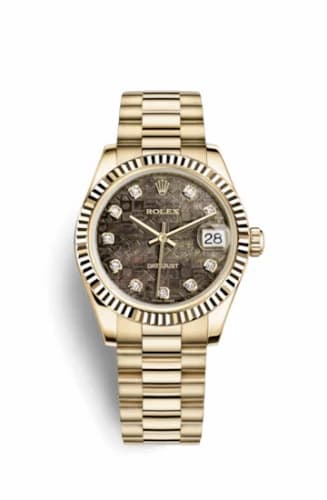 Rolex Datejust 31 Yellow Gold Fluted / President / Black MOP Computer 178278-0057 — фото часов Rolex Datejust 31 Yellow Gold Fluted / President / Black MOP Computer 178278-0057 — фото часов