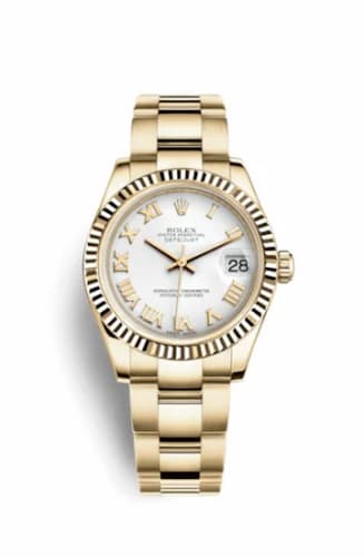 Rolex Datejust 31 Yellow Gold Fluted / Oyster / White Roman 178278-0097 — фото часов Rolex Datejust 31 Yellow Gold Fluted / Oyster / White Roman 178278-0097 — фото часов