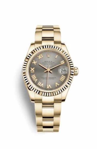 Rolex Datejust 31 Yellow Gold Fluted / Oyster / Steel Roman 178278-0136 — фото часов Rolex Datejust 31 Yellow Gold Fluted / Oyster / Steel Roman 178278-0136 — фото часов