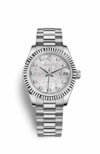 Rolex Datejust 31 White Gold Fluted / President / Silver Computer 178279-0006 — фото часов Rolex Datejust 31 White Gold Fluted / President / Silver Computer 178279-0006 — фото часов