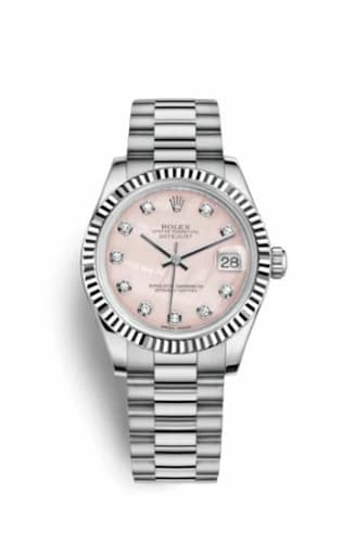 Rolex Datejust 31 White Gold Fluted / President / Pink MOP 178279-0043 — фото часов Rolex Datejust 31 White Gold Fluted / President / Pink MOP 178279-0043 — фото часов