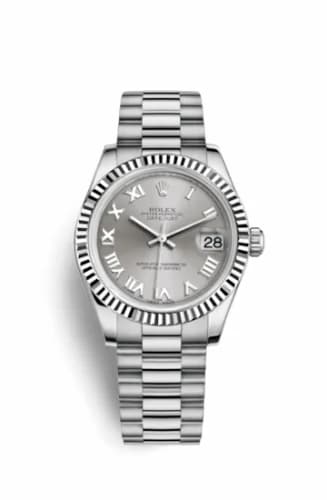 Rolex Datejust 31 White Gold Fluted / President / Rhodium Roman 178279-0047 — фото часов Rolex Datejust 31 White Gold Fluted / President / Rhodium Roman 178279-0047 — фото часов