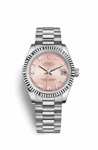 Rolex Datejust 31 White Gold Fluted / President / Pink Roman 178279-0068 — фото часов Rolex Datejust 31 White Gold Fluted / President / Pink Roman 178279-0068 — фото часов