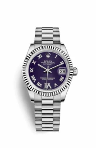 Rolex Datejust 31 White Gold Fluted / President / Blue Roman 178279-0075 — фото часов Rolex Datejust 31 White Gold Fluted / President / Blue Roman 178279-0075 — фото часов