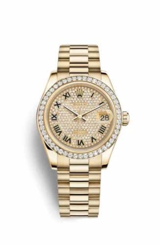 Rolex Datejust 31 Yellow Gold Diamond / President / Paved Roman 178288-0032 — фото часов Rolex Datejust 31 Yellow Gold Diamond / President / Paved Roman 178288-0032 — фото часов