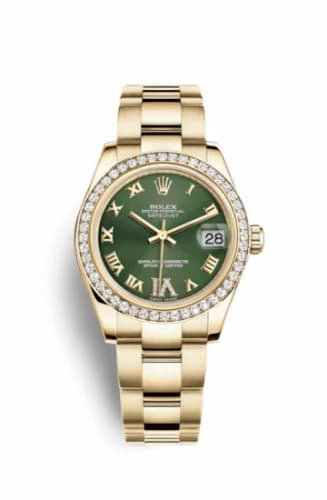 Rolex Datejust 31 Yellow Gold Diamond / Oyster / Olive Roman 178288-0055 — фото часов Rolex Datejust 31 Yellow Gold Diamond / Oyster / Olive Roman 178288-0055 — фото часов