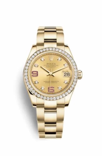 Rolex Datejust 31 Yellow Gold Diamond / Oyster / Champagne Diamonds Rubies 178288-0062 — фото часов Rolex Datejust 31 Yellow Gold Diamond / Oyster / Champagne Diamonds Rubies 178288-0062 — фото часов