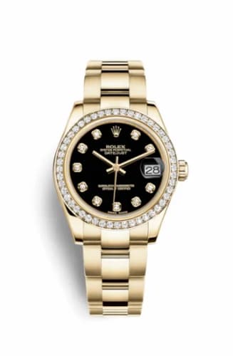 Rolex Datejust 31 Yellow Gold Diamond / Oyster / Black Diamond 178288-0071 — фото часов Rolex Datejust 31 Yellow Gold Diamond / Oyster / Black Diamond 178288-0071 — фото часов