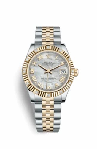 Rolex Datejust 31 Rolesor Yellow Fluted Diamond / Jubilee / MOP Roman 178313-0002 — фото часов Rolex Datejust 31 Rolesor Yellow Fluted Diamond / Jubilee / MOP Roman 178313-0002 — фото часов