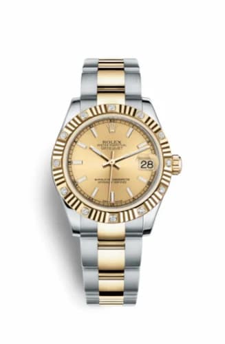Rolex Datejust 31 Rolesor Yellow Fluted Diamond / Oyster / Champagne 178313-0017 — фото часов Rolex Datejust 31 Rolesor Yellow Fluted Diamond / Oyster / Champagne 178313-0017 — фото часов