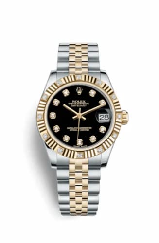 Rolex Datejust 31 Rolesor Yellow Fluted Diamond / Jubilee / Black Diamond 178313-0021 — фото часов Rolex Datejust 31 Rolesor Yellow Fluted Diamond / Jubilee / Black Diamond 178313-0021 — фото часов