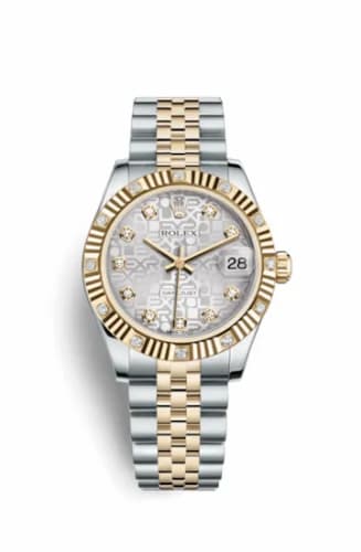 Rolex Datejust 31 Rolesor Fluted Diamond / Jubilee / Silver Computer 178313-0028 — фото часов Rolex Datejust 31 Rolesor Fluted Diamond / Jubilee / Silver Computer 178313-0028 — фото часов