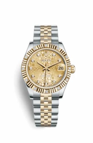 Rolex Datejust 31 Rolesor Fluted Diamond / Jubilee / Champagne Computer 178313-0030 — фото часов Rolex Datejust 31 Rolesor Fluted Diamond / Jubilee / Champagne Computer 178313-0030 — фото часов