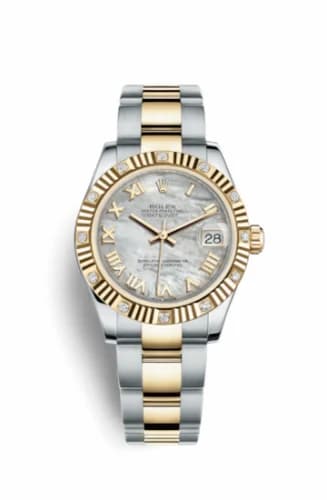 Rolex Datejust 31 Rolesor Yellow Fluted Diamond / Oyster / MOP Roman 178313-0033 — фото часов Rolex Datejust 31 Rolesor Yellow Fluted Diamond / Oyster / MOP Roman 178313-0033 — фото часов