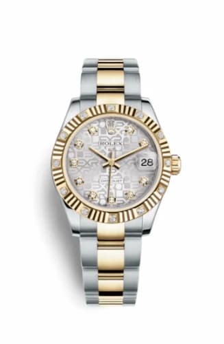 Rolex Datejust 31 Rolesor Fluted Diamond / Oyster / Silver Computer 178313-0034 — фото часов Rolex Datejust 31 Rolesor Fluted Diamond / Oyster / Silver Computer 178313-0034 — фото часов