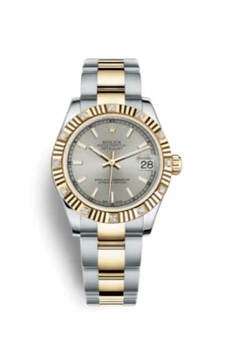 Rolex Datejust 31 Rolesor Yellow Fluted Diamond / Oyster / Silver 178313-0038 — фото часов Rolex Datejust 31 Rolesor Yellow Fluted Diamond / Oyster / Silver 178313-0038 — фото часов