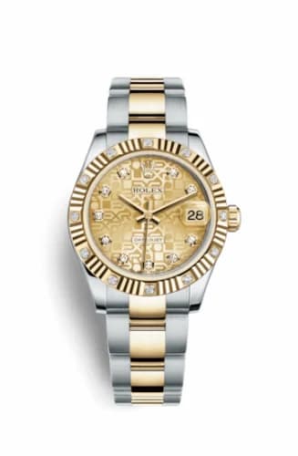 Rolex Datejust 31 Rolesor Yellow Fluted Diamond / Oyster / Champagne Computer 178313-0056 — фото часов Rolex Datejust 31 Rolesor Yellow Fluted Diamond / Oyster / Champagne Computer 178313-0056 — фото часов