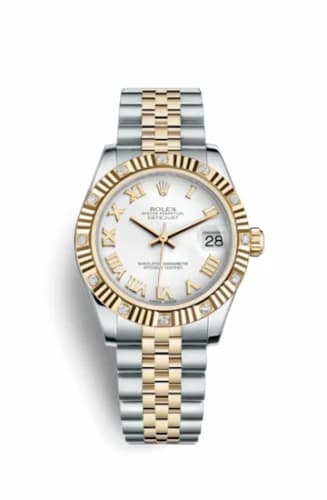 Rolex Datejust 31 Rolesor Yellow Fluted Diamond / Jubilee / White Roman 178313-0062 — фото часов Rolex Datejust 31 Rolesor Yellow Fluted Diamond / Jubilee / White Roman 178313-0062 — фото часов