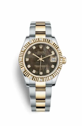 Rolex Datejust 31 Rolesor Yellow Fluted Diamond / Oyster / Black MOP 178313-0064 — фото часов Rolex Datejust 31 Rolesor Yellow Fluted Diamond / Oyster / Black MOP 178313-0064 — фото часов
