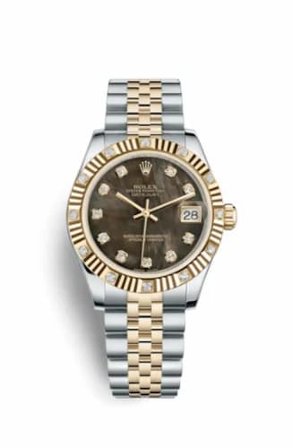 Rolex Datejust 31 Rolesor Yellow Fluted Diamond / Jubilee / Black MOP 178313-0066 — фото часов Rolex Datejust 31 Rolesor Yellow Fluted Diamond / Jubilee / Black MOP 178313-0066 — фото часов