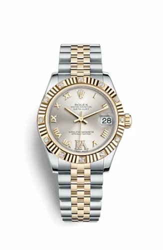 Rolex Datejust 31 Rolesor Fluted Diamond / Jubilee / Silver Roman 178313-0074 — фото часов Rolex Datejust 31 Rolesor Fluted Diamond / Jubilee / Silver Roman 178313-0074 — фото часов