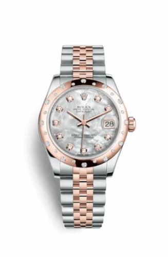 Rolex Datejust 31 Rolesor Everose Domed Diamond / Jubilee / MOP 178341-0004 — фото часов Rolex Datejust 31 Rolesor Everose Domed Diamond / Jubilee / MOP 178341-0004 — фото часов