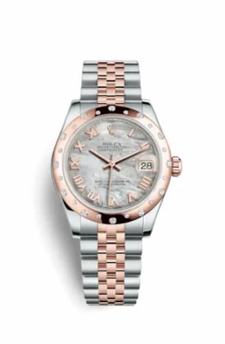 Rolex Datejust 31 Rolesor Everose Domed Diamond / Jubilee / MOP Roman 178341-0005 — фото часов Rolex Datejust 31 Rolesor Everose Domed Diamond / Jubilee / MOP Roman 178341-0005 — фото часов