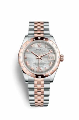 Rolex Datejust 31 Rolesor Everose Domed Diamond / Jubilee / MOP Roman 178341-0007 — фото часов Rolex Datejust 31 Rolesor Everose Domed Diamond / Jubilee / MOP Roman 178341-0007 — фото часов