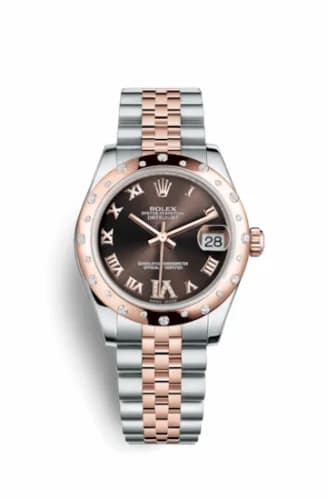 Rolex Datejust 31 Rolesor Everose Domed Diamond / Jubilee / Chocolate Roman 178341-0009 — фото часов Rolex Datejust 31 Rolesor Everose Domed Diamond / Jubilee / Chocolate Roman 178341-0009 — фото часов