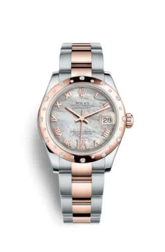 Rolex Datejust 31 Rolesor Everose Domed Diamond / Oyster / MOP Roman 178341-0012 — фото часов Rolex Datejust 31 Rolesor Everose Domed Diamond / Oyster / MOP Roman 178341-0012 — фото часов