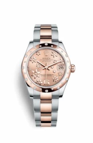 Rolex Datejust 31 Rolesor Everose Domed Diamond / Oyster / Pink Floral 178341-0013 — фото часов Rolex Datejust 31 Rolesor Everose Domed Diamond / Oyster / Pink Floral 178341-0013 — фото часов