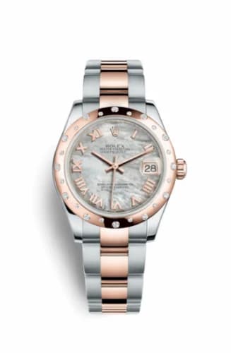 Rolex Datejust 31 Rolesor Everose Domed Diamond / Oyster / MOP Roman 178341-0014 — фото часов Rolex Datejust 31 Rolesor Everose Domed Diamond / Oyster / MOP Roman 178341-0014 — фото часов