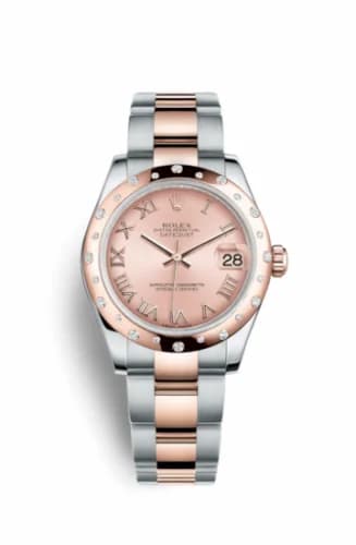 Rolex Datejust 31 Rolesor Everose Domed Diamond / Oyster / Pink Roman 178341-0016 — фото часов Rolex Datejust 31 Rolesor Everose Domed Diamond / Oyster / Pink Roman 178341-0016 — фото часов