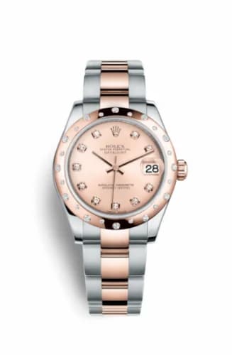 Rolex Datejust 31 Rolesor Everose Domed Diamond / Oyster / Pink Diamond 178341-0017 — фото часов Rolex Datejust 31 Rolesor Everose Domed Diamond / Oyster / Pink Diamond 178341-0017 — фото часов