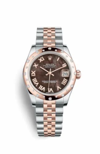 Rolex Datejust 31 Rolesor Everose Domed Diamond / Jubilee / Black MOP Roman 178341-0027 — фото часов Rolex Datejust 31 Rolesor Everose Domed Diamond / Jubilee / Black MOP Roman 178341-0027 — фото часов