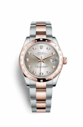 Rolex Datejust 31 Rolesor Everose Domed Diamond / Oyster / Silver Diamond 178341-0033 — фото часов Rolex Datejust 31 Rolesor Everose Domed Diamond / Oyster / Silver Diamond 178341-0033 — фото часов