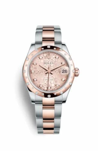 Rolex Datejust 31 Rolesor Everose Domed Diamond / Oyster / Pink Computer 178341-0035 — фото часов Rolex Datejust 31 Rolesor Everose Domed Diamond / Oyster / Pink Computer 178341-0035 — фото часов