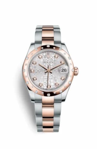Rolex Datejust 31 Rolesor Everose Domed Diamond / Oyster / Silver Computer 178341-0036 — фото часов Rolex Datejust 31 Rolesor Everose Domed Diamond / Oyster / Silver Computer 178341-0036 — фото часов