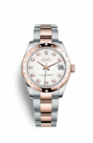 Rolex Datejust 31 Rolesor Everose Domed Diamond / Oyster / White Diamond 178341-0037 — фото часов Rolex Datejust 31 Rolesor Everose Domed Diamond / Oyster / White Diamond 178341-0037 — фото часов