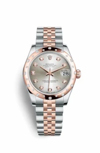 Rolex Datejust 31 Rolesor Everose Domed Diamond / Jubilee / Silver Diamond 178341-0046 — фото часов Rolex Datejust 31 Rolesor Everose Domed Diamond / Jubilee / Silver Diamond 178341-0046 — фото часов