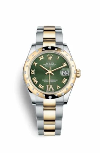 Rolex Datejust 31 Rolesor Yellow Domed Diamond / Oyster / Olive Green Roman 178343-0001 — фото часов Rolex Datejust 31 Rolesor Yellow Domed Diamond / Oyster / Olive Green Roman 178343-0001 — фото часов