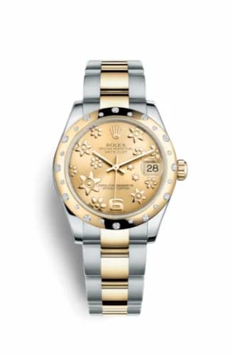 Rolex Datejust 31 Rolesor Yellow Domed Diamond / Oyster / Champagne Floral 178343-0003 — фото часов Rolex Datejust 31 Rolesor Yellow Domed Diamond / Oyster / Champagne Floral 178343-0003 — фото часов