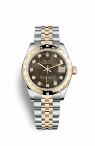 Rolex Datejust 31 Rolesor Yellow Domed Diamond / Jubilee / Black MOP 178343-0010 — фото часов Rolex Datejust 31 Rolesor Yellow Domed Diamond / Jubilee / Black MOP 178343-0010 — фото часов