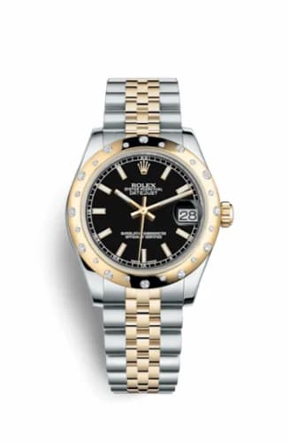 Rolex Datejust 31 Rolesor Yellow Domed Diamond / Jubilee / Black 178343-0031 — фото часов Rolex Datejust 31 Rolesor Yellow Domed Diamond / Jubilee / Black 178343-0031 — фото часов
