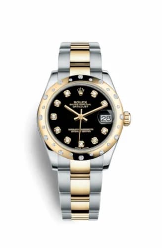 Rolex Datejust 31 Rolesor Yellow Domed Diamond / Oyster / Black Diamond 178343-0039 — фото часов Rolex Datejust 31 Rolesor Yellow Domed Diamond / Oyster / Black Diamond 178343-0039 — фото часов
