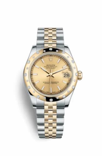 Rolex Datejust 31 Rolesor Yellow Domed Diamond / Jubilee / Champagne 178343-0050 — фото часов Rolex Datejust 31 Rolesor Yellow Domed Diamond / Jubilee / Champagne 178343-0050 — фото часов